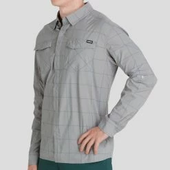 NRS Long Sleeve Guide Shirt - Men's -Scarpa Sales 10012 02 Sharkskin Model FrontCrop 102021 2000x2000 rsz 86574.1647975369