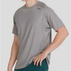 NRS Silkweight Short Sleeve Shirt - Men's -Scarpa Sales 10108 05 Sharkskin Model FrontCrop 092421 2000x2000 RSZ 48928.1647986784