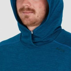 NRS Silkweight Hoodie - Men's -Scarpa Sales 10139 05 Poseidon Model Hood 100621 2000x2000 rsz 06798.1647976485
