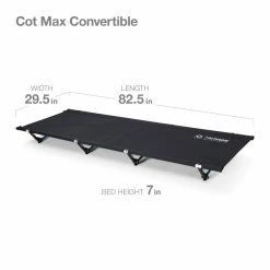 Helinox Cot Max Convertible -Scarpa Sales 191030amzcotmaxconvertible black3dimsimperial 1586388629924 rsz 96950.1626823397